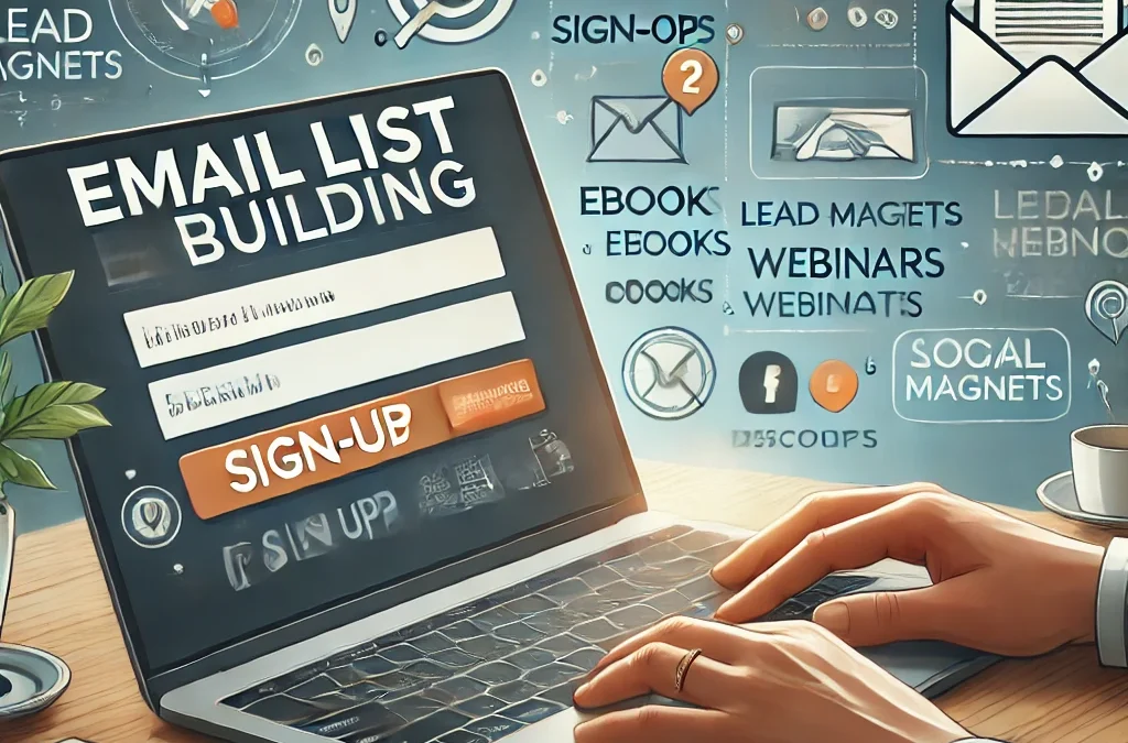 Email list building strategies for new businesses to drive customer engagement and growth.